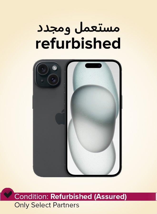 Apple Refurbished - iPhone 15 128GB Black 5G & Renewed - E310 True Wireless Stereo Earbuds, Bluetooth 5.3, 13mm Drivers, AI Call Noise Reduction, 20 Hours Playtime, USB-C Charging, Lightweight - Black , with 1-Year Replacement Warranty Bundle - Image 2